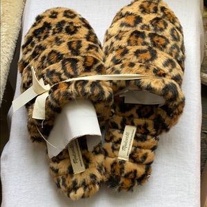 Madewell Quilted Cheetah Slippers, Brand New